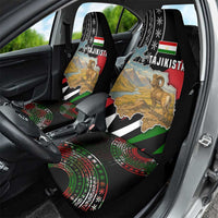 Tajikistan Marco Polo Sheep Car Seat Cover with Black Red Green Tribal Flag Pattern
