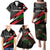 Tajikistan Marco Polo Sheep Family Matching Puletasi and Hawaiian Shirt with Black Red Green Tribal Flag Pattern