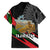 Tajikistan Marco Polo Sheep Family Matching Tank Maxi Dress and Hawaiian Shirt with Black Red Green Tribal Flag Pattern