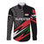 Tajikistan Marco Polo Sheep Long Sleeve Button Shirt with Black Red Green Tribal Flag Pattern