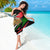 Tajikistan Marco Polo Sheep Sarong with Black Red Green Tribal Flag Pattern