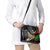 Tajikistan Marco Polo Sheep Shoulder Handbag with Black Red Green Tribal Flag Pattern