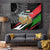 Tajikistan Marco Polo Sheep Tapestry with Black Red Green Tribal Flag Pattern