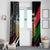Tajikistan Marco Polo Sheep Window Curtain with Black Red Green Tribal Flag Pattern
