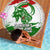 Tajikistan Beach Blanket Markhor with Red Green White Brushstroke Flag with Mountain Goat Design