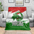 Tajikistan Blanket Markhor with Red Green White Brushstroke Flag with Mountain Goat Design