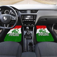 Tajikistan Car Mats Markhor with Red Green White Brushstroke Flag with Mountain Goat Design