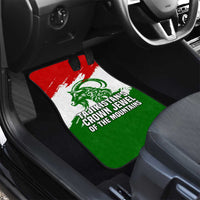 Tajikistan Car Mats Markhor with Red Green White Brushstroke Flag with Mountain Goat Design