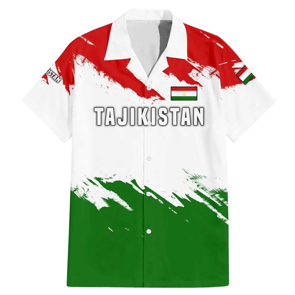 Tajikistan Family Matching Mermaid Dress and Hawaiian Shirt Markhor with Red Green White Brushstroke Flag with Mountain Goat Design