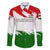 Tajikistan Family Matching Short Sleeve Bodycon Dress and Hawaiian Shirt Markhor with Red Green White Brushstroke Flag with Mountain Goat Design