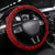 Tajikistan Green Lion Steering Wheel Cover with Red Folk Pattern with Majestic Script