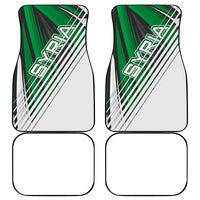 Modern Syria Flag Car Mats with Green and Black Diagonal Stripe Design
