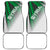 Modern Syria Flag Car Mats with Green and Black Diagonal Stripe Design