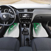 Modern Syria Flag Car Mats with Green and Black Diagonal Stripe Design