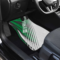 Modern Syria Flag Car Mats with Green and Black Diagonal Stripe Design