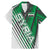 Modern Syria Flag Family Matching Mermaid Dress and Hawaiian Shirt with Green and Black Diagonal Stripe Design