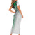 Modern Syria Flag Family Matching Short Sleeve Bodycon Dress and Hawaiian Shirt with Green and Black Diagonal Stripe Design