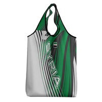 Modern Syria Flag Grocery Bag with Green and Black Diagonal Stripe Design