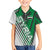 Modern Syria Flag Kid Hawaiian Shirt with Green and Black Diagonal Stripe Design