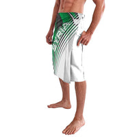 Modern Syria Flag Lavalava with Green and Black Diagonal Stripe Design
