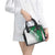 Modern Syria Flag Shoulder Handbag with Green and Black Diagonal Stripe Design