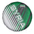 Modern Syria Flag Spare Tire Cover with Green and Black Diagonal Stripe Design