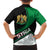 Syria Revolution Emblem Family Matching Long Sleeve Bodycon Dress and Hawaiian Shirt with Traditional Pattern and Curved Green Black Design