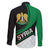 Syria Revolution Emblem Family Matching Puletasi and Hawaiian Shirt with Traditional Pattern and Curved Green Black Design