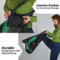 Syria Revolution Emblem Grocery Bag with Traditional Pattern and Curved Green Black Design