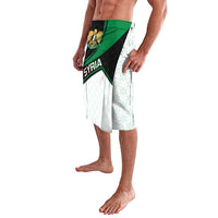 Syria Revolution Emblem Lavalava with Traditional Pattern and Curved Green Black Design