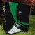 Syria Revolution Emblem Quilt with Traditional Pattern and Curved Green Black Design