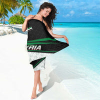 Syria Revolution Emblem Sarong with Traditional Pattern and Curved Green Black Design