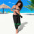 Syria Revolution Emblem Sarong with Traditional Pattern and Curved Green Black Design