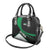 Syria Revolution Emblem Shoulder Handbag with Traditional Pattern and Curved Green Black Design