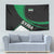 Syria Revolution Emblem Tapestry with Traditional Pattern and Curved Green Black Design