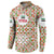 Syria Geometric Pattern Button Sweatshirt with Traditional Arab Tile Motif and Flag Emblem