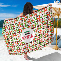 Syria Geometric Pattern Sarong with Traditional Arab Tile Motif and Flag Emblem