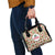 Syria Geometric Pattern Shoulder Handbag with Traditional Arab Tile Motif and Flag Emblem