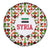 Syria Geometric Pattern Spare Tire Cover with Traditional Arab Tile Motif and Flag Emblem