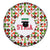 Syria Geometric Pattern Spare Tire Cover with Traditional Arab Tile Motif and Flag Emblem