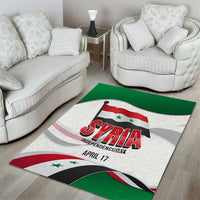 Syria Independence Day Area Rug with National Flag and Emblem