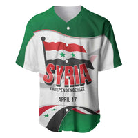 Syria Independence Day Baseball Jersey with National Flag and Emblem