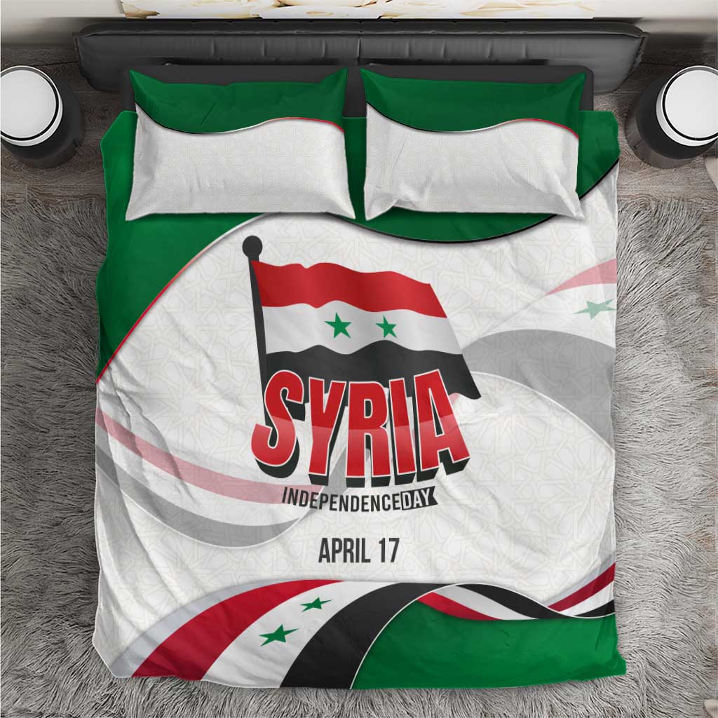 Syria Independence Day Bedding Set with National Flag and Emblem