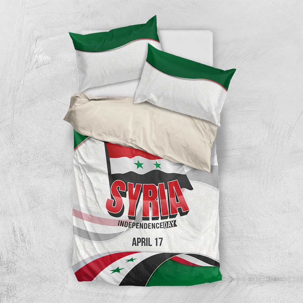 Syria Independence Day Bedding Set with National Flag and Emblem