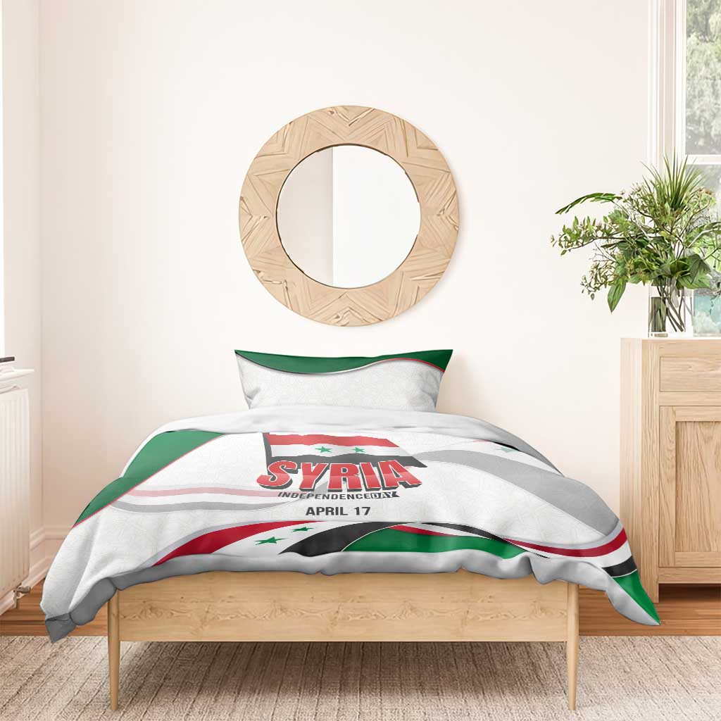 Syria Independence Day Bedding Set with National Flag and Emblem