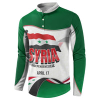 Syria Independence Day Button Sweatshirt with National Flag and Emblem