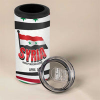 Syria Independence Day 4 in 1 Can Cooler Tumbler with National Flag and Emblem