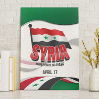 Syria Independence Day Canvas Wall Art with National Flag and Emblem