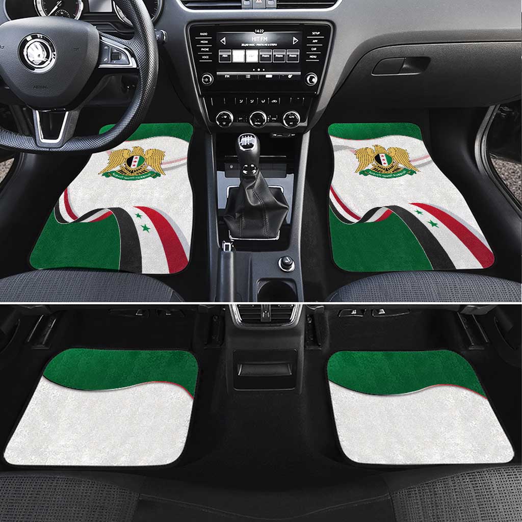 Syria Independence Day Car Mats with National Flag and Emblem