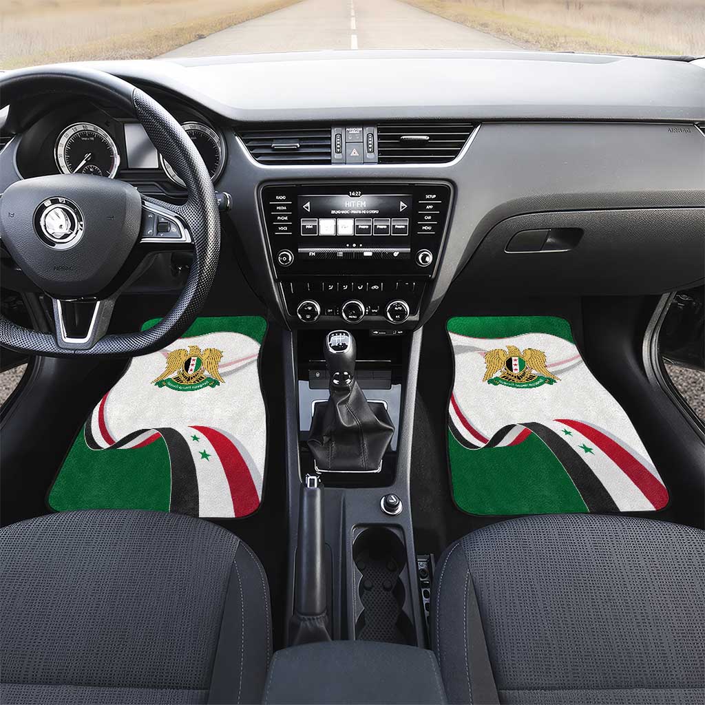 Syria Independence Day Car Mats with National Flag and Emblem